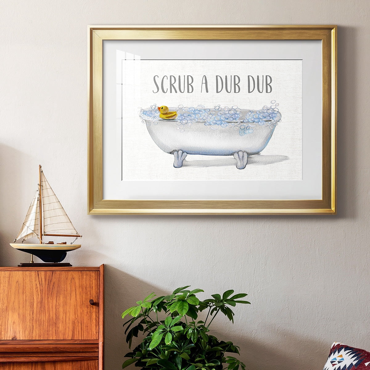 Scrub A Dub Premium Framed Print - Ready to Hang