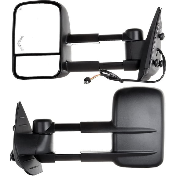 ECCPP Towing Mirrors Replacement fit for 2008-2013 for Chevy Avalanche Tahoe Silverado Suburban GMC Sierra 1500 Yukon Power Heated Arrow Signal Towing Mirrors