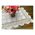 thumbnail image 5 of Rectangular Cotton Handmade Crochet Lace Table Runner Doilies Table Dresser Scarf Décor, 5 of 5