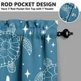 thumbnail image 5 of Kitchen Curtains 36 Inch Short - 3 Panel Set, Hawaiian Sea Turtle Ocean Design, Tropical Underwater Marine Life Print, Rod Pocket Window Curtain, Easy Wash, 5 of 6