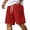 Red, variant on Uwinwear Men's Corduroy Shorts Elastic Waist Drawstring Cargo Short Multi-Pocket Lightweight Summer Casual Beach Shorts Royal Blue L