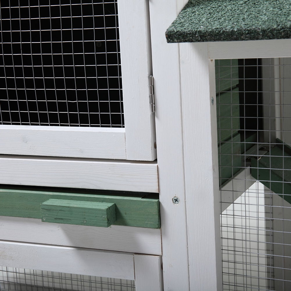 Kadyn for indoor and outdoor use Wooden Rabbit Hutch Chicken Coop with 1 Removable Tray and 3 Lockable Doors Rabbit Hutch, Green Kadyn for indoor and outdoor use Wooden Rabbit Hutch Chicken Coop with 1 Removable Tray and 3 Lockable Doors Rabbit Hutch, Green
