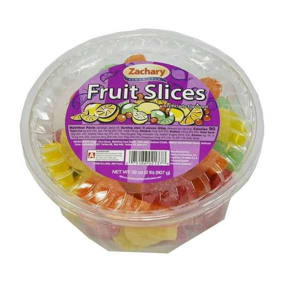 Zachary Assorted Fruit Slices Candy, 32 oz(2 Packs)