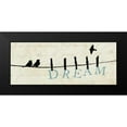 thumbnail image 2 of Pelletier, Alain 14x8 Black Modern Framed Museum Art Print Titled - Birds on a Wire - Dream, 2 of 5