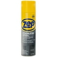 thumbnail image 2 of Zep Stainless Steel Cleaner & Polish 14 oz and Blue Microfiber Rag Fingerprint Remover and Polish for Stainless Steel Refrigerators Dishwashers and Appliances, 2 of 7
