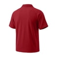 thumbnail image 5 of Yifymode Polo Shirts for Men Dry Fit Golf Polos Pleated Short Sleeve Button Up Shirt Plus Size Summer Cotton Athletic Tshirts,Wine 4XL, 5 of 5