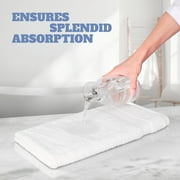 White Classic Wealuxe Collection 100% Cotton Hand Towels, White, 16 x 27, 12 Pack