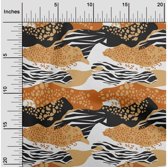 oneOone Cotton Flex Orange Fabric Skins Animal Sewing Craft Projects Fabric Prints By Yard 40 Inch Wide