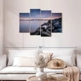 thumbnail image 2 of Elephant Stock Chesapeake Bay Bridge Evening Wall Art - Horizontal Multi Panel Canvas - Living Room Wall Decor - Architecture Multi Panel - Gray And Orange Decor - 43" x 27", 2 of 8