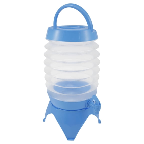 Austok Plastic Water Dispenser with Spigot 9.5L Plastic Beverage Dispenser Foldable Drink Dispenser Portable Summer Beverage Dispenser with Handle for Lemonade Juice Water Tea Beer