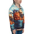 thumbnail image 5 of Naloa Colorful Travel Luggage Gear Teenage Zipper Hoodie, Long Sleeve Zip Up Hoodies Casual Jackets Tops for 7-12 Years-Medium, 5 of 6