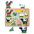 thumbnail image 4 of Melissa & Doug Farm Animals Sound Puzzle - Wooden Peg Puzzle With Light-Activated Sound Effects (8 pcs), 4 of 9