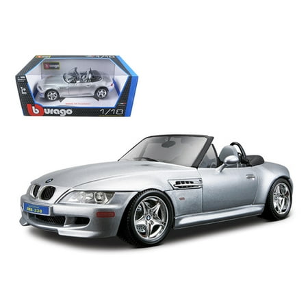BMW Z3 M Roadster Silver 1/18 Diecast Car Model by Bburago - Walmart.com