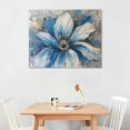 thumbnail image 2 of PIKWEEK Flower Canvas Wall Art for Living Room Large White Blue Flower Picture Giclee Print Painting Wall Decor  Artwork Ready to Hang for Home Bedroom Wall Decoration 16*12inch/20*16inch, 2 of 6