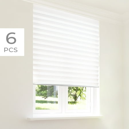 CHICOLOGY Instant Privacy Window Blind Temporary Shades (6-Pack) Refresh White 36