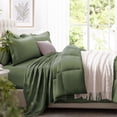 thumbnail image 2 of Juego de edredón Zzlpp Queen, color verde oliva, 7 piezas, cama en bolsa, 2 of 7