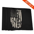 thumbnail image 4 of DouZhe Polyester Placemats Set of 4, Freedom American Flag Pattern Heat Resistant Place Mats for Dining Table, 12" x 18", 4 of 7