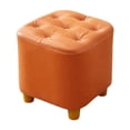 thumbnail image 1 of yuksok Small Footstool Creative Soft Square Foot Stool for Bedroom Bedside Entryway Orange, 1 of 9