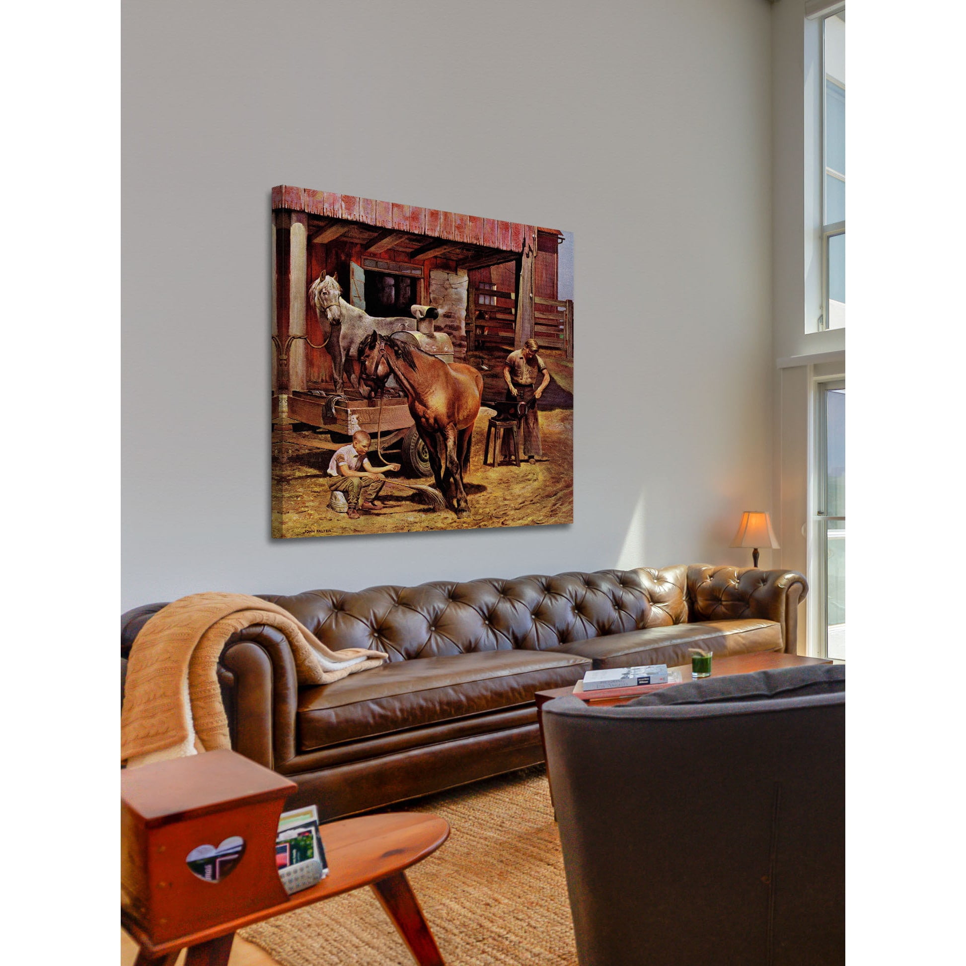 Marmont Hill "Blacksmith" by John Falter Painting Print on Canvas