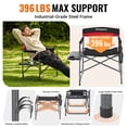 thumbnail image 4 of KingCamp Folding Camping Chair, Folding Director Chair with Side Table, 32.6'' Tall Portable Makeup Artist Chair, Heavy Duty Director Chair with Storage Bag & Cup Holder, 396LBS Capacity, 4 of 9