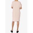 thumbnail image 2 of Robe T-Shirt Midi Longueur Genou à Manches Courtes Ajustée pour Femmes, 2 of 6