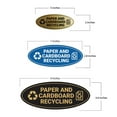 thumbnail image 5 of Signs ByLITA Oval Paper and cardboard recycling Sign - Laser-Engraved Lettering | Durable ABS Plastic | Vibrant Colors | Powerful Foam Tape (Ivory/Dark Brown) - Medium, 5 of 7