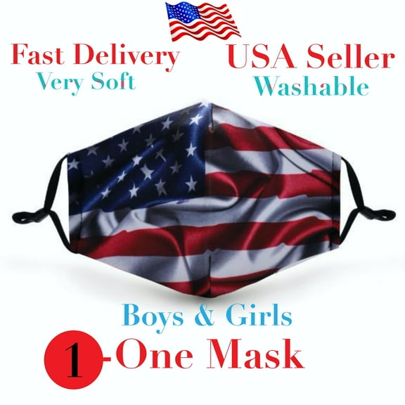 Children Face Mask Cotton Washable Reusable Mask with filter pocket for School