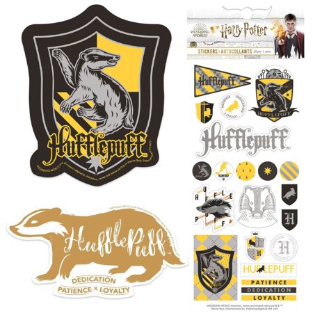 Paper House Harry Potter Hufflepuff Sticker Variety Pack – 3 Styles: 2 Vinyl Stickers 21 Piece Paper Sticker Set