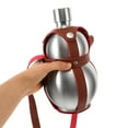 thumbnail image 3 of ELAYARD Gourd Shaped Flask Stainless Steel Silver for Outdoor and Travel, 3 of 8