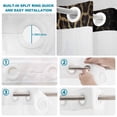 thumbnail image 4 of No Hook Shower Curtain, Leopard Print Shower Curtains for Bathroom with See Through Top Window, Chic Abstract Black Brown Animals Texture Waterproof & Washable Bath Curtain Stand Up Stall 36"x72", 4 of 9