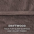 thumbnail image 2 of FurHaven Pet Products Faux Fur & Velvet Pillow Sofa Pet Bed for Dogs & Cats - Driftwood Brown, Jumbo, 2 of 9