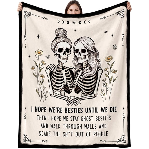Best Friend Birthday Gifts for Women, Flannel Bestie Blanket Soft Friendship Throw Blanket Decor, Friends Christmas Gift for Women, Bestie Gifts for Woman