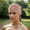 thumbnail image 2 of Unique Bargains 1 Pce Bandeau Confortable Tricoté à Câble Rose Coloré, 2 of 6