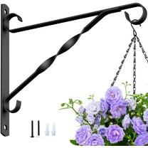 MODANU Hanging Plants Bracket 10'' Wall Planter Hooks Hangers Flower Pot Bird Feeder Wind Chime Lanterns Patio Lawn Garden for Shelf Shelves Fence Screw Mount against Door Arm Hardware
