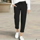 thumbnail image 1 of Pantalones casuales de mujer con cordones Pantalones de ocio Bolsillo de color sólido Pantalones de dama de oficina FLhrweasw Nuevo, 1 of 9