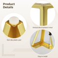 thumbnail image 4 of Patas de muebles doradas Timcorr Patas de sofá Metal 3,2 x 3,2 x 6 pulgadas, 4 of 6