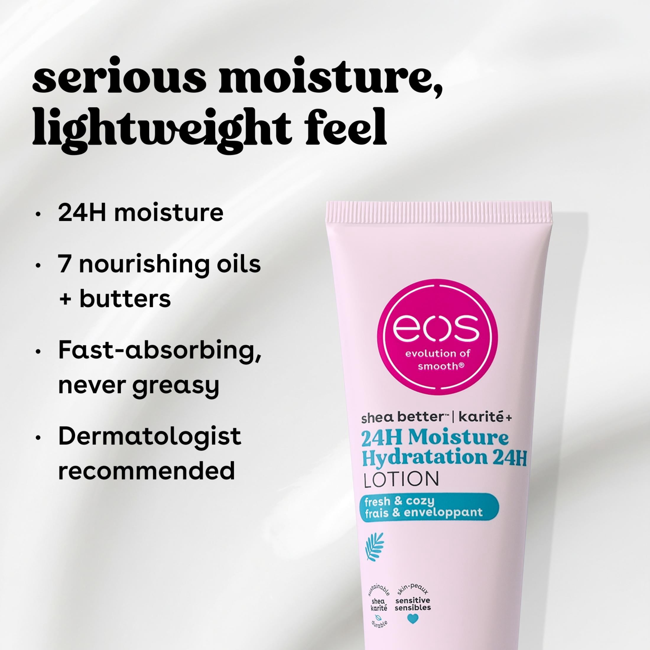 (24 pack) eos Body Lotion Mini - Fresh and Cozy - 2.5 fl oz