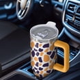 thumbnail image 6 of Leopard Print 40oz Tumbler– Stainless Steel Insulated Tumbler with Handle and Straw, Large Capacity Travel Cup for Hot & Cold Drinks, 6 of 6
