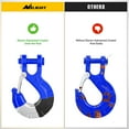 thumbnail image 5 of Nilight Forged Steel Winch Hook 3/8" Grade 70 Safety Latch Winch Cable Hook Stopper & Clevis Slip Hook Sets, Included Allen Wrench,Max 35,000 lbs,Blue, 5 of 9