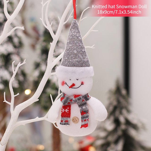 Adornos navideños de Feliz Año Nuevo 2023, regalo de Navidad de bricolaje, muñeco de nieve de Papá Noel, colgante de árbol, muñeco para colgar, decoraciones para Navidad, decoración del hogar