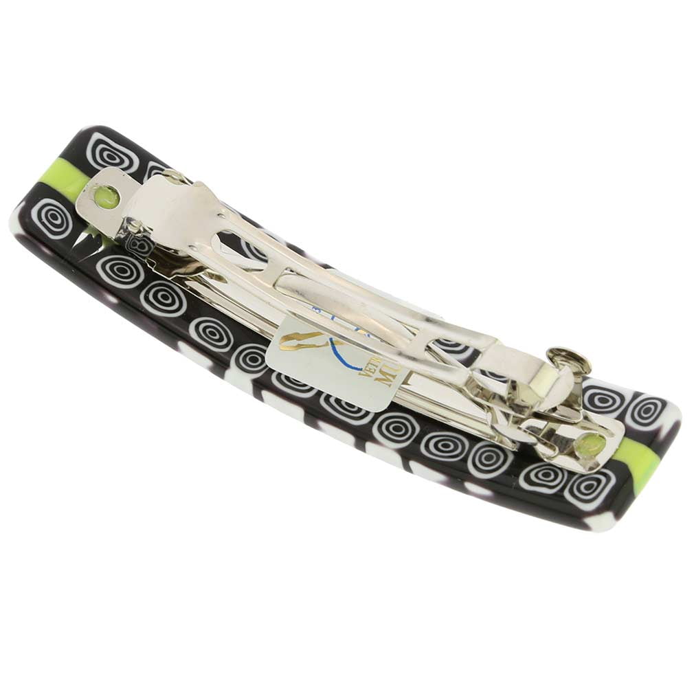 GlassOfVenice Murano Glass Millefiori Hair Clip - Green
