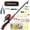 Red, variant on XYADX Kids Fishing Pole Set Portable Telescopic Kids Fishing Rod and Reel Combo Kit with Tackle Box for Beginners, Pink