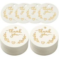 100 Pcs Exquisite Thank You Labels Bronzing Tag Party Decorations Celebrating