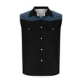 thumbnail image 3 of APEXFWDT Men's Color Block Tank Top - Vintage Button Down Tank Top Sleeveless Casual Summer Shirt for Daily Wear & Travel,S,Navy, 3 of 5