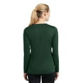 thumbnail image 2 of Sport-Tek Ladies Long Sleeve PosiCharge Competitor V Neck Tee-2XL (Forest Green), 2 of 6