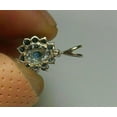 thumbnail image 2 of 2.20Ct Pear Cut Lab Created Blue Sapphire Charm Pendant 14K Yellow Gold Plated 18'', 2 of 4