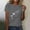 Gray, variant on Munlar Trendy Womens Shirts Summer Beige 2025 Short Sleeve Dandelion Print Crew Neck Graphic Tops L