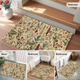 thumbnail image 5 of 2x3 Ft Entryway Area Rug, Rustic Botanical Kitchen Rug Runner Washable Floor Mat, Vintage Floral Wildflower Non Slip Indoor Door Mat Throw Carpet for Bathroom Living Room Bedroom, 5 of 8