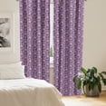 thumbnail image 2 of Ambesonne Floral Curtains, Overlapping Vintage Flowers, Pair of 28"x84", Lavender Violet and Blue, 2 of 5