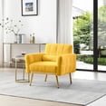 thumbnail image 5 of Modern Accent Chair Upholstered Reading Sofa chair Yellow, 5 of 5